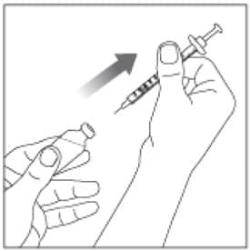 pull the syringe out of the vial.image