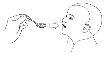 Mix the pradaxa oral pellets with apple juice.image