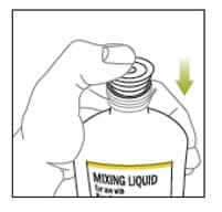 Place the bottle adapter on top of the bottle with the small hole facing up.image