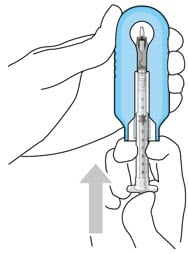 Administer ranibizumab into the implant.image