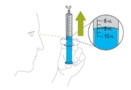 Re-check the measurement of mixing liquid in the syringe.image