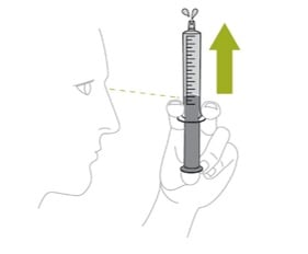 Re-check the measurement of Noxafil PowderMix in the syringe. image