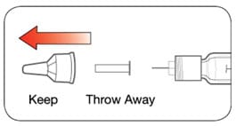 keep other needle shield and discard the inner needle sheild.image