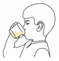 child drinking medicine from the cup.image