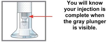 You will know your injection is complete when the gray plunger is visible.image