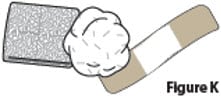 Optional Items: Gauze or Cotton Ball and a Small Adhesive Bandage (Figure K).image