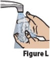 Wash your hands with soap and water, then dry your hands (Figure L).image