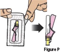 Carefully open the needle package, remove the needle, and set it aside (Figure P).image