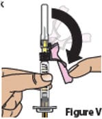 Pull the pink needle shield back (Figure V).image