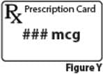 Check your prescription to identify your prescribed dose (Figure Y).image