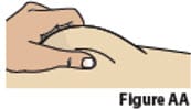 Pinch the chosen injection site (Figure AA).image