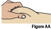 Pinch the chosen injection site (Figure AA).image