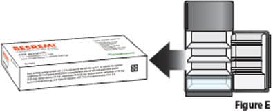 Take the Besremi carton out of the refrigerator (Figure E).image