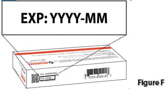 Check the expiration date ("EXP") on the top panel of the carton to make sure it has not passed (Figure F).image