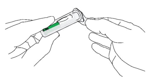 Open the sterile needle cap on the lanreotide injection. Do not touch the needle cap.