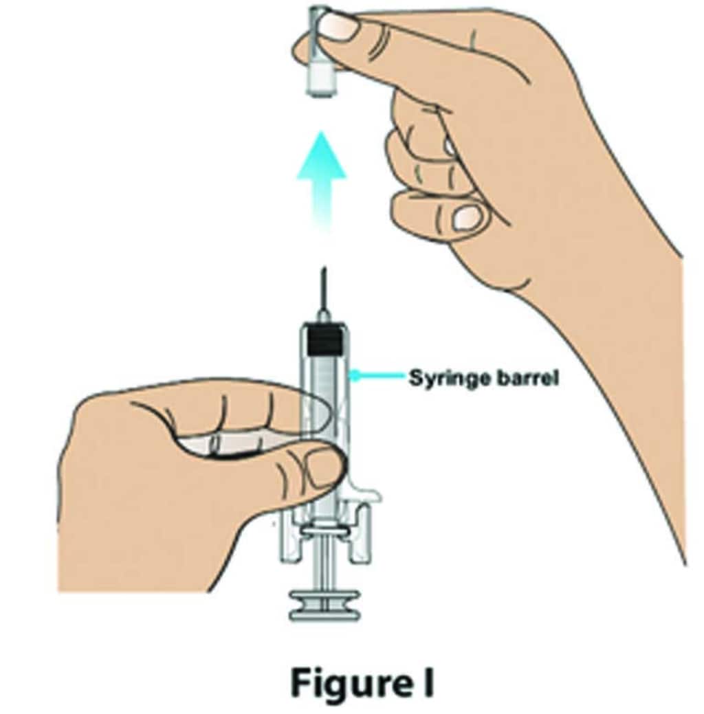 Remove the needle cap from the Fylnetra syringe.