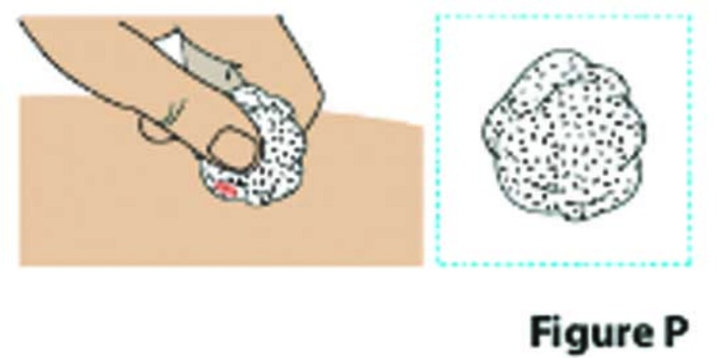 Press cotton wool onto the injection site if there is any blood. Do not rub the site.