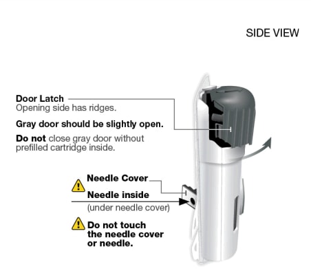 Side view of the Skyrizi On-Body Injector image.