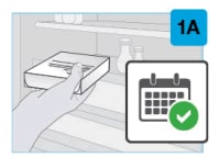 Remove Sykrizi carton from the fridge and check expiration date.