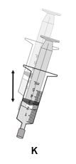 Replace the cap on the oral syringe. Shake the oral syringe well for 10 seconds to spread the remaining tablet pieces evenly through the water in the oral syringe.