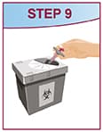 Dispose of syringe and sharps in a sharps container.