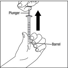 Wash the oral dispenser after each use. The oral dispenser should be taken apart by pulling back on the plunger and removing it from the barrel of the oral dispenser. 