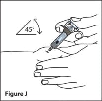 Slowly push the plunger all the way in until all of the liquid is injected and the syringe is empty.