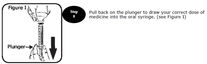 Step 9. Pull back on the plunger to draw up the correct does of Versacloz oral suspension.