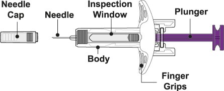 Benlysta Prefilled Syringe Parts Before Use.