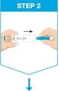 Remove prefilled syringe from cardboard sleeve by holding the finger grip.