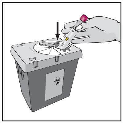 Put your Pen in a FDA-cleared sharps disposal container right away after use.