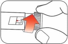 Turn the Dose Knob to select the number of units.