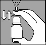 When you prime the pump for the first time, press down and release the pump 6 times or until a fine spray appears.