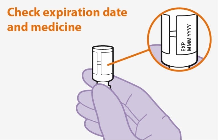 Inspect the Apretude vial and check the expiration day.