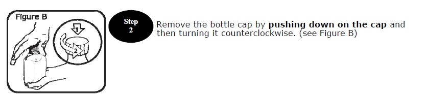 Step 2. Push down on the Versacloz bottle cap and turn counterclockwise to remove.