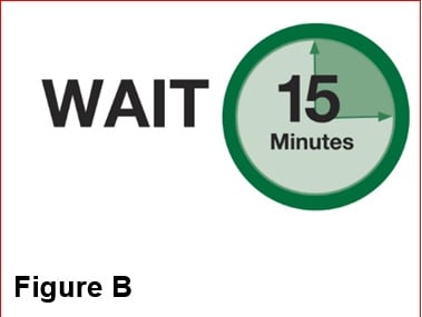 15 minute wait symbol.