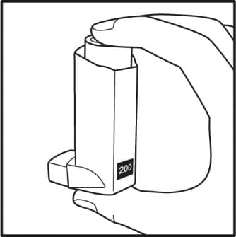 Shake and spray your Ventolin HFA inhaler 3 more times to prime it.