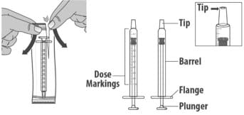 If using a new Livmarli dosing dispenser, remove the dosing dispenser from the wrapper.