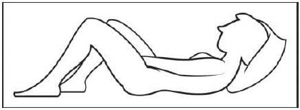 The pre-filled Nuvessa applicator may be inserted while lying on your back with your knees bent or in any comfortable position.