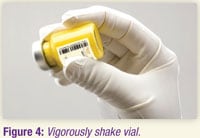 Vigorously shake the Zyprexa Reprevv vial. 