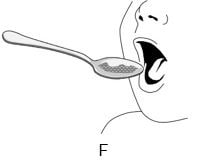 Remove the Nityr tablet powder and applesauce mixture from the container using a teaspoon and swallow the mixture right away