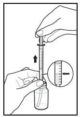 Withdraw the prescribed amount of Rapamune oral solution: