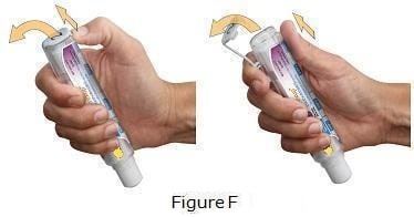 Flip the safety clip marked 2 on the Otrexup autoinjector.