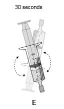 urn the oral syringe up and down for at least 30 seconds.