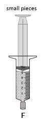 Check the oral syringe to see if the Nityr tablets have broken apart into very small pieces and the pieces are evenly spread through the water (suspension).