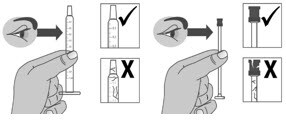 Check the Livmari dosing dispenser for any damage to the barrel, plunger or tip.