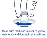 Gently swirl the voxzogo vial until the powder has completely dissolved and the solution is clear. Do not shake.