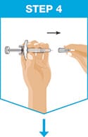 Remove the needle cover on you Skyrizi syringe.