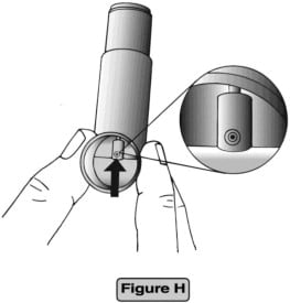 Wipe over the front of the small hole where the medicine comes out of your Alvesco inhaler with a dry, folded tissue. 