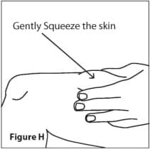 Gently squeeze the area of the cleaned skin and hold it firmly.